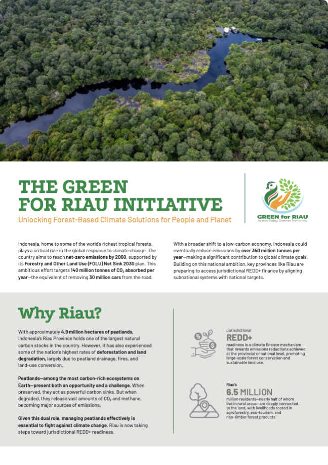 Rencana Pembangunan Rendah Karbon Riau 2021